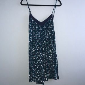 Blue and polka dot dress